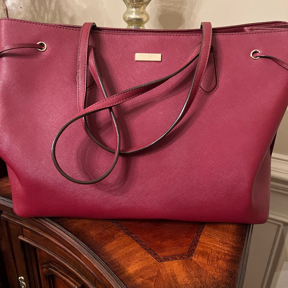 Kate Spade Burgundy Tote Bag